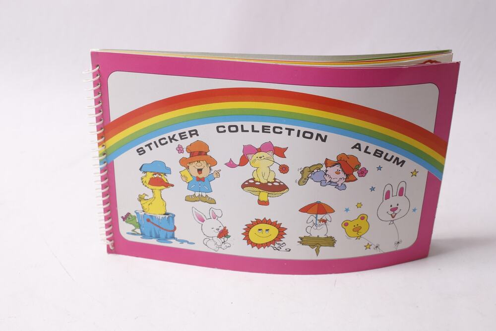 80s 90s Vintage Sticker Collection Album USED Scrapbooking Craft Project ~ 2606